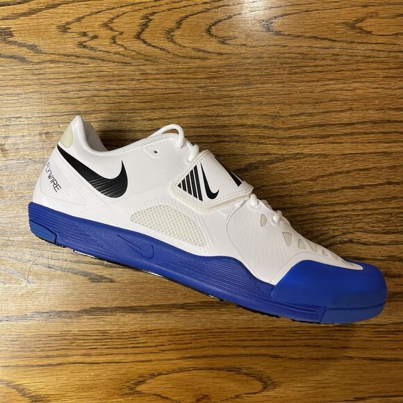 Nike Zoom Javelin Elite 2 Throw Spikes Shoes Men’s Size 9 10 White Royal Blue